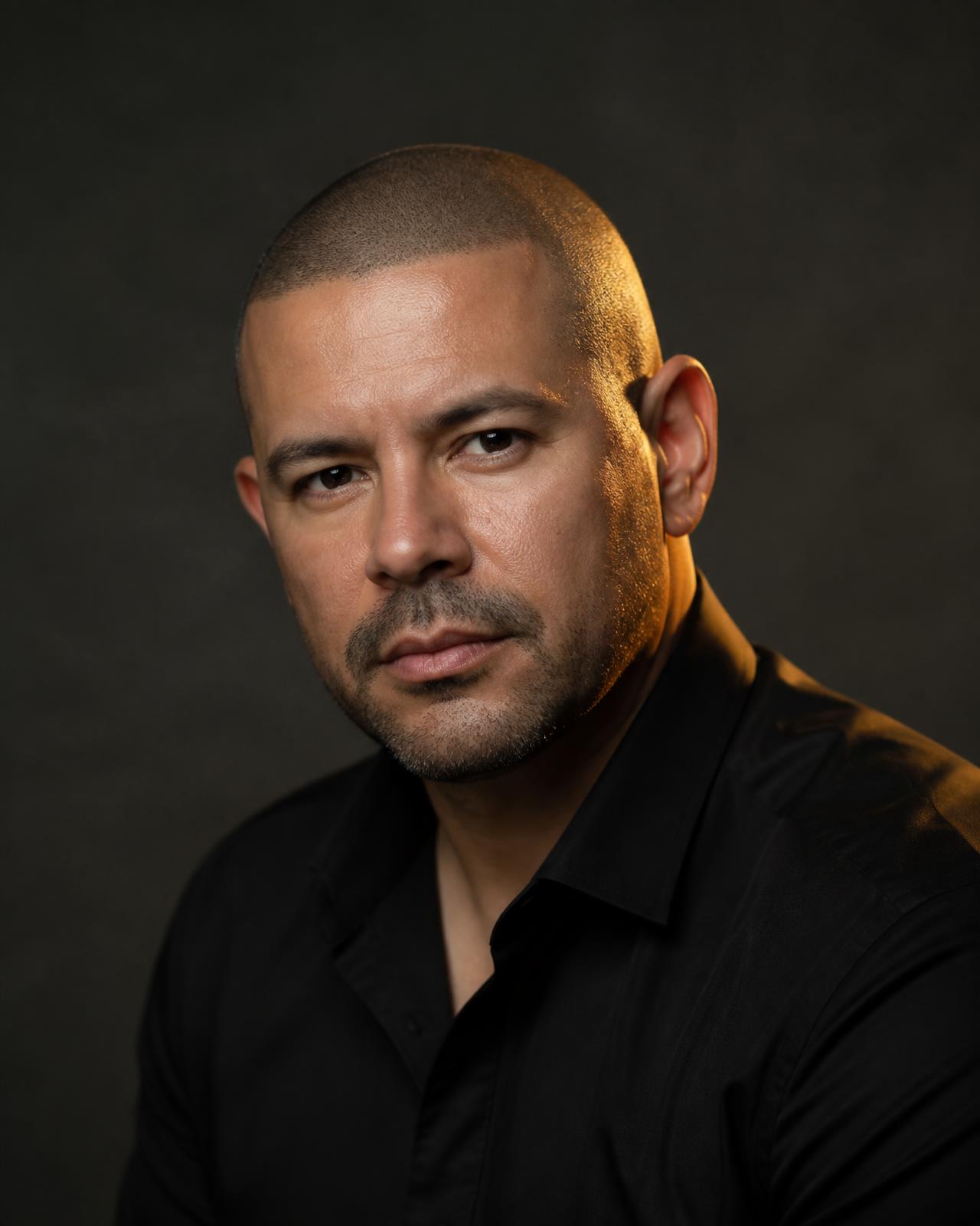 Hispanic man in his 40s with dense scalp micropigmentation