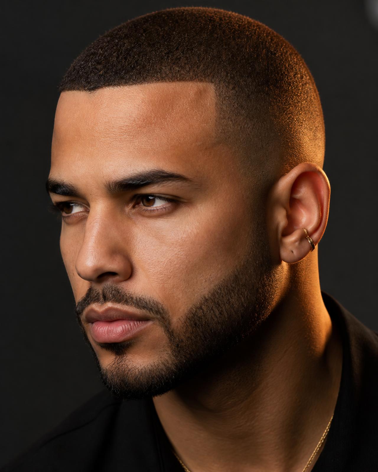 Young mixed-race man with SMP restoring a receding hairline